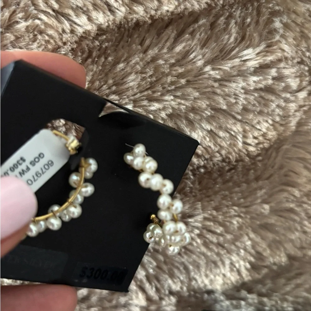 Macys Bridge Cultured Pearl Earrings NWT